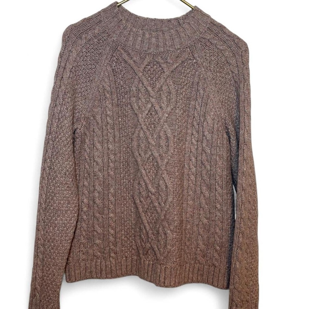 Abercrombie & Fitch Mauve Cable Knit Sweater